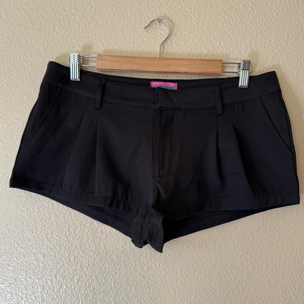 Edikted Black Dress Micro Shorts
